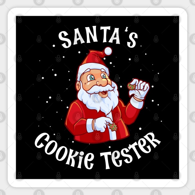 Christmas Cookie Inspector - Santas Cookie Tester Sticker by Modern Medieval Design